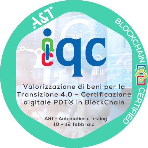 Workshop "La valorizzazione di beni e tecnologie nella transizione 4.0 attraverso la certificazione digitale PDT® in Blockchain"
